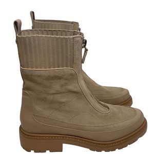 Sam Edelman Leone Lug Sole Chelsea Boot - Sesame Tan Zip  Up- Size 10M